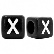 Letterkralen van acryl letter X Zwart