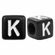 Letterkralen van acryl letter K Zwart