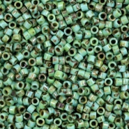 Miyuki kralen delica's 11/0 Opaque picasso turquoise blue DB-2264