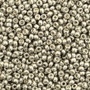 Miyuki rocailles 11/0 Duracoat galvanized light pewter silver 11-4221