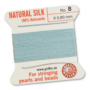 Griffin bead cord natural silk Ø0.8mm Turquoise