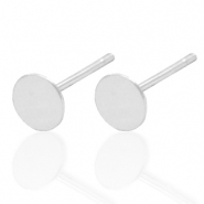 925 Zilver onderdelen oorstekers 5mm Zilver