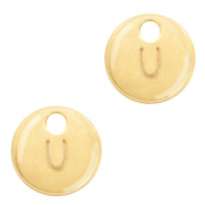 Basic Quality metalen bedels initial U Goud (nikkelvrij)