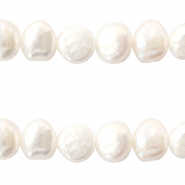 BQ Zoetwaterparels nugget rond 6-7mm Naturel white