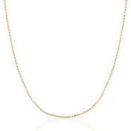 Roestvrij stalen (RVS) Stainless steel kettingen ball chain Mix & Match Ros&eacute; goud