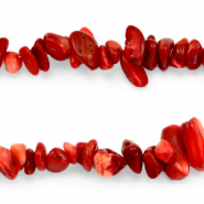 Chips stone kralen Siam red