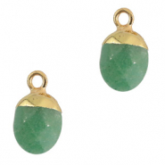 Natuursteen hangers amazoniet Light green-gold