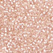 Miyuki rocailles 11/0 Silverlined light blush beige 11-23