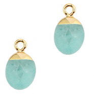 Natuursteen hangers Icy morn blue-gold