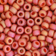 Miyuki rocailles 6/0 Opaque glazed frosted rainbow cardinal red 6-4695