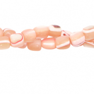 Schelp kralen tube Rose peach