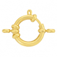 Roestvrij stalen (RVS) Stainless steel onderdelen boeislot 18mm met oogjes Goud
