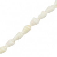 Schelp kralen wulk White (natuurlijke kleur schelp)