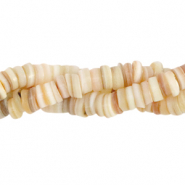 Schelp kralen disc 7mm Cream beige