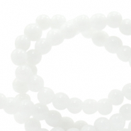 4 mm natuursteen kralen Jade White