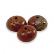 Natuursteen kralen graniet rondellen 8x5mm Cedar red