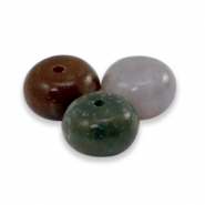 Natuursteen kralen chalcedoon (jaspis) rondellen 8x5mm Multicolour green