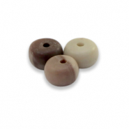 Natuursteen kralen rondellen 6x4mm Multicolour stone grey
