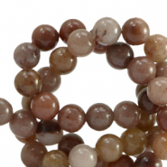 Natuursteen kralen kwarts 8mm Tawny-brown