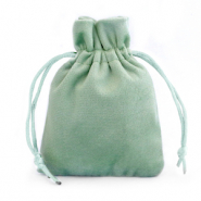 Sieraad zakje velvet Green ash