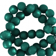 Super polaris Apaco kralen rond 8 mm matt Petrol green