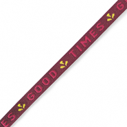Lint met tekst "good times" Purple-pink