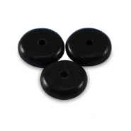 Natuursteen kralen agaat rondellen 6mm Black