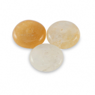 Natuursteen kralen kwarts rondellen 6mm Yellow
