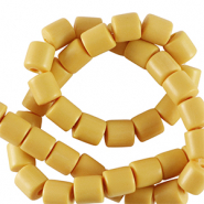 Polymeer kralen 6mm Mustard brown