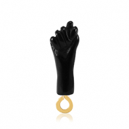 Resin hangers "Mano Fico" Black-gold