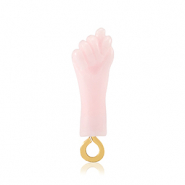 Resin hangers "Mano Fico" Baby pink-gold