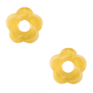 Acryl bedels bloem Yellow
