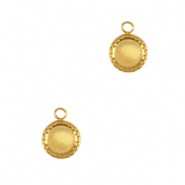 Roestvrij stalen (RVS) Stainless steel bedels 5mm Goud