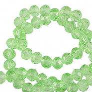 Top Facet kralen 4x3mm disc Spring green