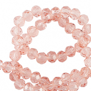 Top Facet kralen 4x3mm disc Dusty pink