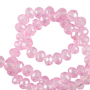 Top Facet kralen 3x2mm disc Azalea pink