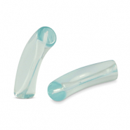 Acryl tube kralen Ice blue