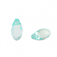 Acryl kralen druppel Ocean blue transparent
