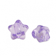 Acryl kralen ster Purple transparent