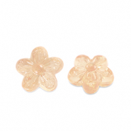 Acryl kralen bloem Transparent copper brown