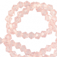 Top Facet kralen bicone 4mm Azalea pink