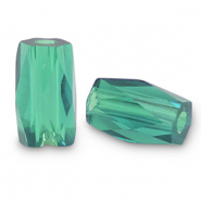 Top Facet kralen tube Petrol green