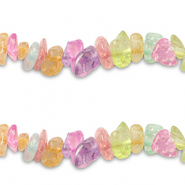 Glaskralen chipstone Transparent-multicolour