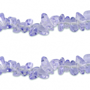 Glaskralen chipstone Transparent purple