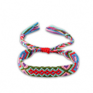 Trendy enkelbandjes Army green-pink