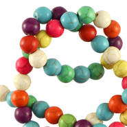 Natuursteen kralen howliet 10mm Multicolour