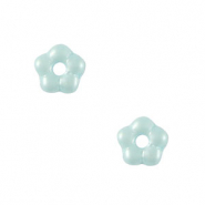 Czech kralen bloem 5mm Light blue