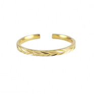 Roestvrij stalen (RVS) Stainless steel ringen Goud