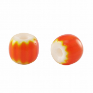 Millefiori kralen tube Orange