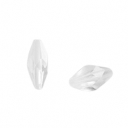 Acryl kralen ovaal facet geslepen Transparent